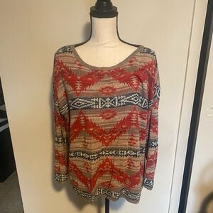 Denim & Supply Women’s Southwestern Knit Sweater – Size Small